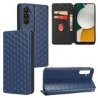 For Samsung Galaxy A24 4G Cubic Grid Texture Flip Leather Phone Case(Blue) - 1