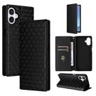 For Samsung Galaxy A25 5G Japan Version / A25e Cubic Grid Texture Flip Leather Phone Case(Black) - 1
