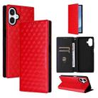 For Samsung Galaxy A25 5G Japan Version / A25e Cubic Grid Texture Flip Leather Phone Case(Red) - 1