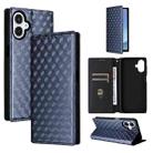 For Samsung Galaxy A25 5G Japan Version / A25e Cubic Grid Texture Flip Leather Phone Case(Blue) - 1