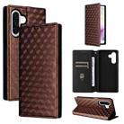 For Samsung Galaxy A26 5G Cubic Grid Texture Flip Leather Phone Case(Brown) - 1