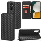 For Samsung Galaxy A34 5G Cubic Grid Texture Flip Leather Phone Case(Black) - 1