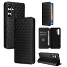 For Samsung Galaxy A35 5G Cubic Grid Texture Flip Leather Phone Case(Black) - 1