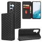 For Samsung Galaxy A54 5G Cubic Grid Texture Flip Leather Phone Case(Black) - 1