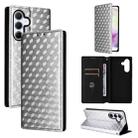 For Samsung Galaxy A56 5G / A36 5G Cubic Grid Texture Flip Leather Phone Case(Silver) - 1