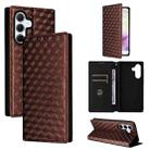 For Samsung Galaxy A56 5G / A36 5G Cubic Grid Texture Flip Leather Phone Case(Brown) - 1