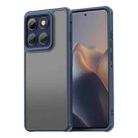 For Motorola Edge 60s Pro 5G Fan Dun Series TPU Hybrid PC Frosted Phone Case(Blue) - 1