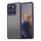 For Motorola Edge 60s Pro 5G Fan Dun Series TPU Hybrid PC Frosted Phone Case(Purple) - 1