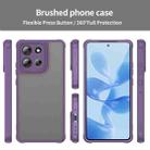 For Motorola Moto G86 5G Fan Dun Series TPU Hybrid PC Frosted Phone Case(Purple) - 2