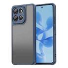 For Motorola Moto G100 Pro 5G Fan Dun Series TPU Hybrid PC Frosted Phone Case(Blue) - 1