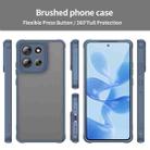 For Motorola Moto G100 Pro 5G Fan Dun Series TPU Hybrid PC Frosted Phone Case(Blue) - 2