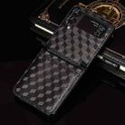 For Samsung Galaxy Z Flip3 Siamese Cubic Grid Texture Card Slot Leather Phone Case(Black) - 2