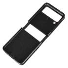 For Samsung Galaxy Z Flip3 Siamese Cubic Grid Texture Card Slot Leather Phone Case(Black) - 3