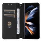 For Samsung Galaxy Z Fold6 Cubic Grid Texture Flip Leather Phone Case(Brown) - 3