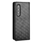 For Samsung Galaxy Z Fold4 Cubic Grid Texture Flip Leather Phone Case(Black) - 3