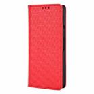 For Samsung Galaxy Z Fold3 Cubic Grid Texture Flip Leather Phone Case(Red) - 2