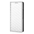 For Samsung Galaxy Z Fold3 Cubic Grid Texture Flip Leather Phone Case(Silver) - 2