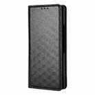 For Samsung Galaxy Z Fold2 Cubic Grid Texture Flip Leather Phone Case(Black) - 2