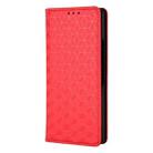 For Samsung Galaxy Z Fold2 Cubic Grid Texture Flip Leather Phone Case(Red) - 2