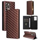 For HTC U23 / U23 Pro Cubic Grid Texture Flip Leather Phone Case(Brown) - 1