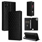 For Nothing CMF Phone 1 Cubic Grid Texture Flip Leather Phone Case(Black) - 1