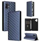 For Nothing Phone 2 Cubic Grid Texture Flip Leather Phone Case(Blue) - 1