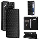 For Nothing Phone 3a Cubic Grid Texture Flip Leather Phone Case(Black) - 1