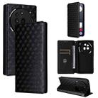 For Nothing Phone 3a Pro Cubic Grid Texture Flip Leather Phone Case(Black) - 1