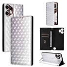 For Nothing CMF Phone 2 Pro Cubic Grid Texture Flip Leather Phone Case(Silver) - 1