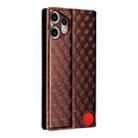 For Nothing CMF Phone 2 Pro Cubic Grid Texture Flip Leather Phone Case(Brown) - 3