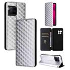 For T-Mobile REVVL 7 Pro 5G Cubic Grid Texture Flip Leather Phone Case(Silver) - 1