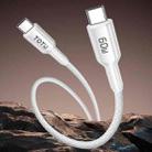 TOTU CB-20-PD 30W USB-C / Type-C to 8 Pin Crystals Braided Data Cable, Length:1.2m(White) - 3