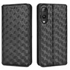 For Rakuten Hand Cubic Grid Texture Flip Leather Phone Case(Black) - 2