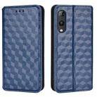 For Rakuten Hand Cubic Grid Texture Flip Leather Phone Case(Blue) - 2