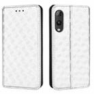 For Rakuten Hand Cubic Grid Texture Flip Leather Phone Case(Silver) - 2