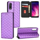 For Rakuten Hand Cubic Grid Texture Flip Leather Phone Case(Purple) - 1