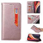 For Samsung Galaxy A21s Magnetic Horizontal Flip Leather Case with Holder & Card Slots & Wallet(Rose Gold) - 1