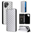 For Fairphone 5 Cubic Grid Texture Flip Leather Phone Case(Silver) - 1