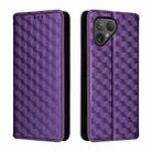 For Fairphone 5 Cubic Grid Texture Flip Leather Phone Case(Purple) - 2