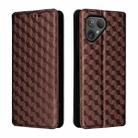 For Fairphone 5 Cubic Grid Texture Flip Leather Phone Case(Brown) - 2