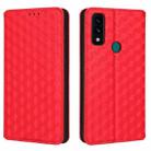 For AT&T Maestro 3 Cubic Grid Texture Flip Leather Phone Case(Red) - 2