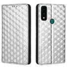 For AT&T Maestro 3 Cubic Grid Texture Flip Leather Phone Case(Silver) - 2