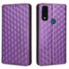 For AT&T Maestro 3 Cubic Grid Texture Flip Leather Phone Case(Purple) - 2