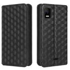 For AT&T Calypso 3 U328AA Cubic Grid Texture Flip Leather Phone Case(Black) - 2