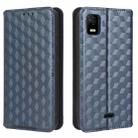 For AT&T Calypso 3 U328AA Cubic Grid Texture Flip Leather Phone Case(Blue) - 2
