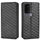 For AT&T Fusion 5G Cubic Grid Texture Flip Leather Phone Case(Black) - 2