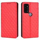 For AT&T Fusion 5G Cubic Grid Texture Flip Leather Phone Case(Red) - 2