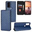 For AT&T Fusion 5G Cubic Grid Texture Flip Leather Phone Case(Blue) - 1