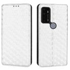 For AT&T Fusion 5G Cubic Grid Texture Flip Leather Phone Case(Silver) - 2