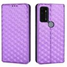 For AT&T Fusion 5G Cubic Grid Texture Flip Leather Phone Case(Purple) - 2